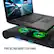 Alt View 16. ENHANCE - GX-C1 Laptop Cooling Stand with 5 LED Fans & Dual USB Ports - Green.