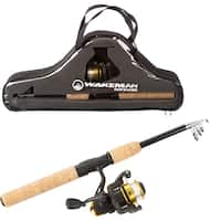 Wakeman - Telescopic Rod and Reel Fishing Pole - Matte Black - Front_Zoom