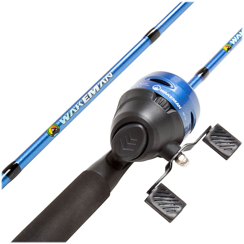 Best Buy: Wakeman 2-Piece Rod and Reel Fishing Pole Sapphire Blue Metallic  M500003