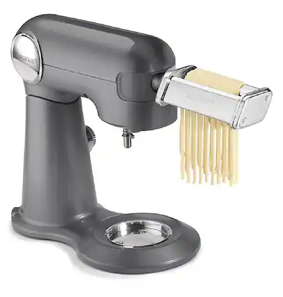 Left. Cuisinart - Pasta Roller and Cutter Attachment - Stainless Steel.