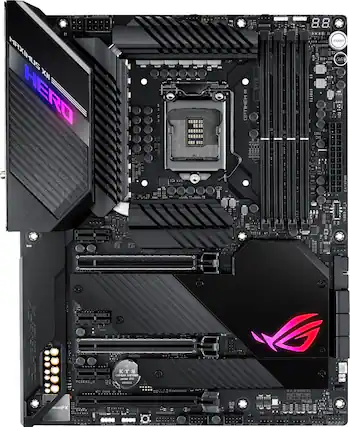Front. ASUS - MAXIMUS XII HERO (WI-FI) Socket 1200 USB 3.2 Intel Motherboard - Black.