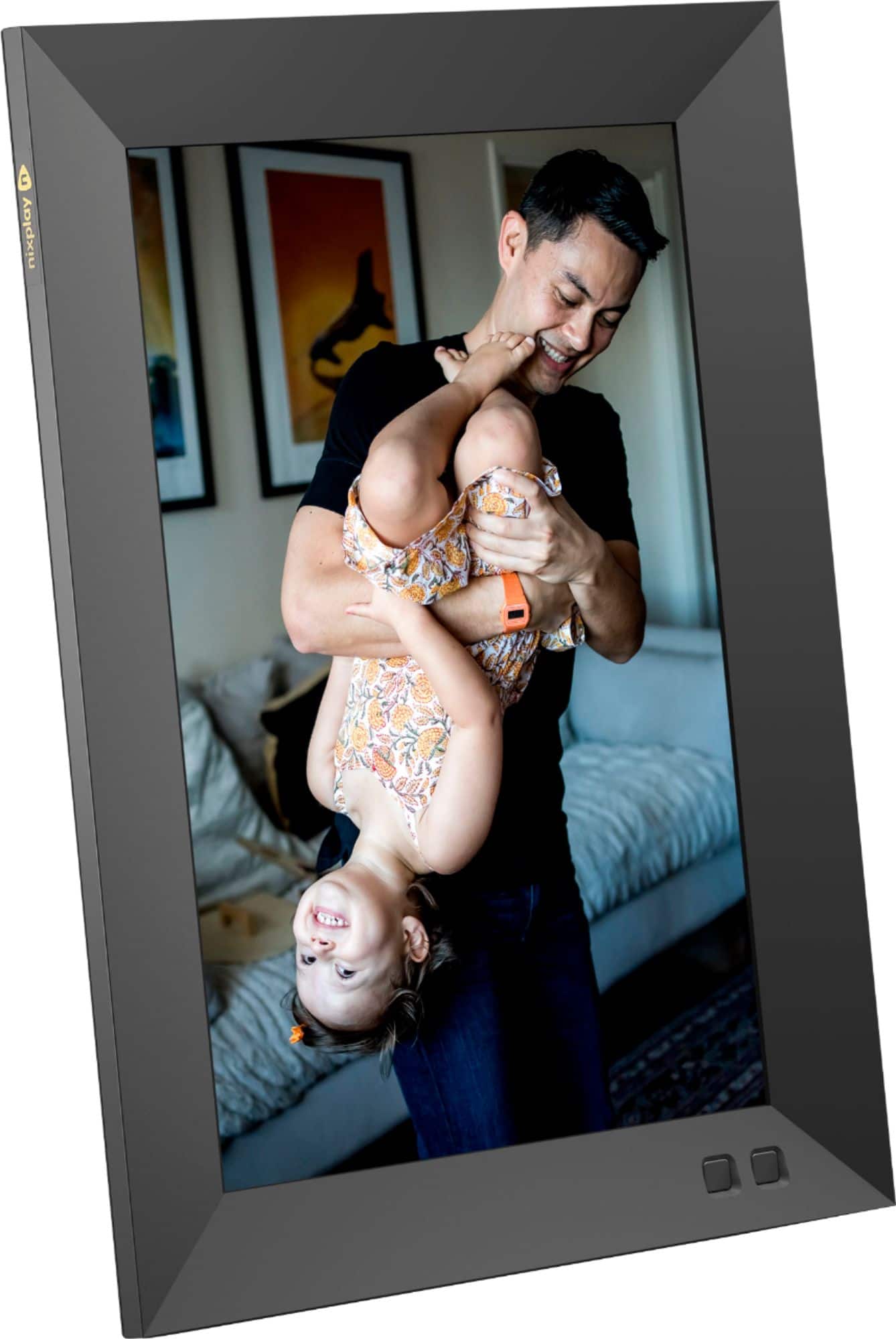 Angle. Nixplay - Smart Photo Frame 10.1-inch - Black.