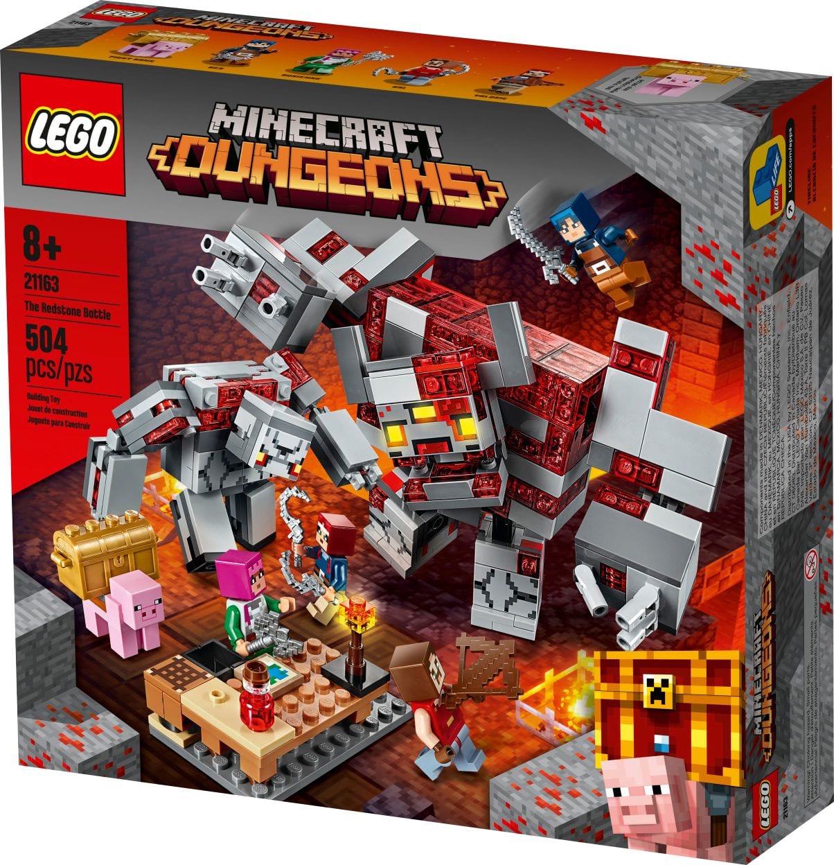 Alt View 16. LEGO - Minecraft The Redstone Battle 21163 Minecraft Brick Construction Toy Action Playset (504 Pieces).