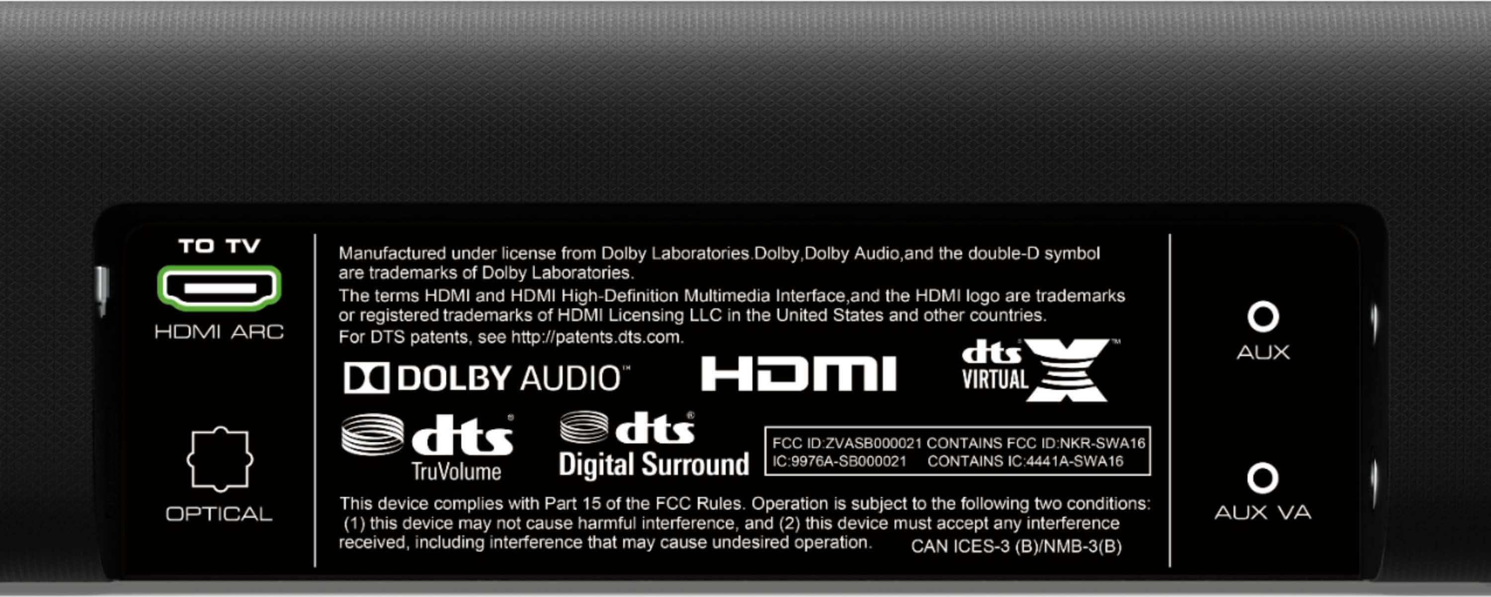 Alt View 17. VIZIO - 2.1-Channel V-Series Soundbar with Wireless Subwoofer and Dolby Audio/DTS Virtual:X - Black.