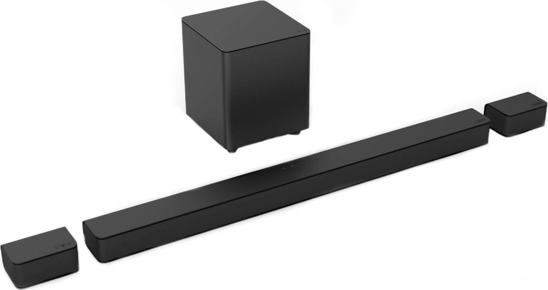 Left View: VIZIO - 5.1-Channel V-Series Soundbar with Wireless Subwoofer and Dolby Audio 5.1/DTS Virtual:X - Black