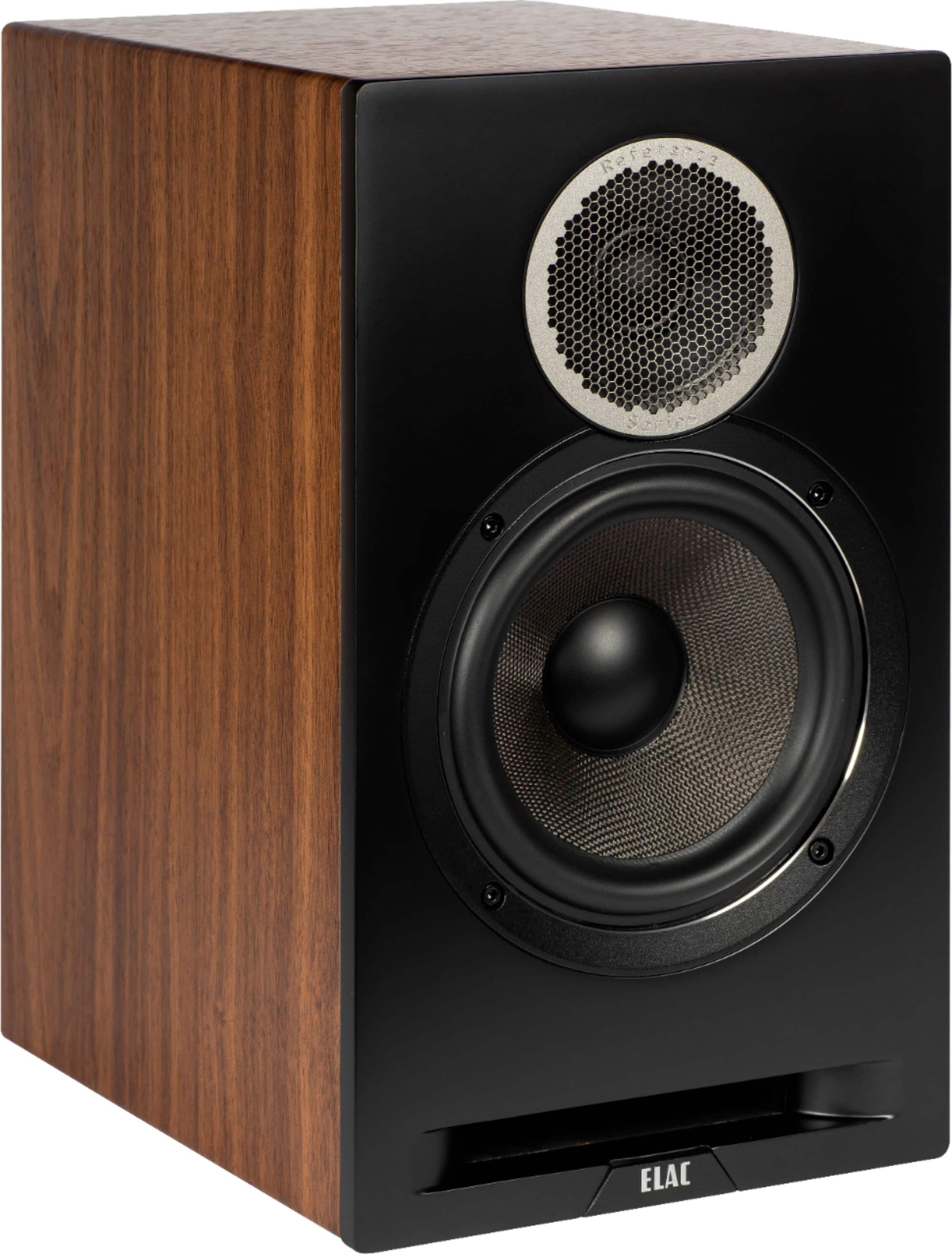 Angle. ELAC - Debut Reference Bookshelf Speakers - Black/Walnut.