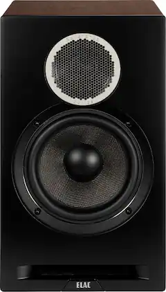 ELAC - Debut Reference Bookshelf Speakers - Black/Walnut