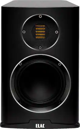 Front. ELAC - Carina Bookshelf Speakers - Satin Black.