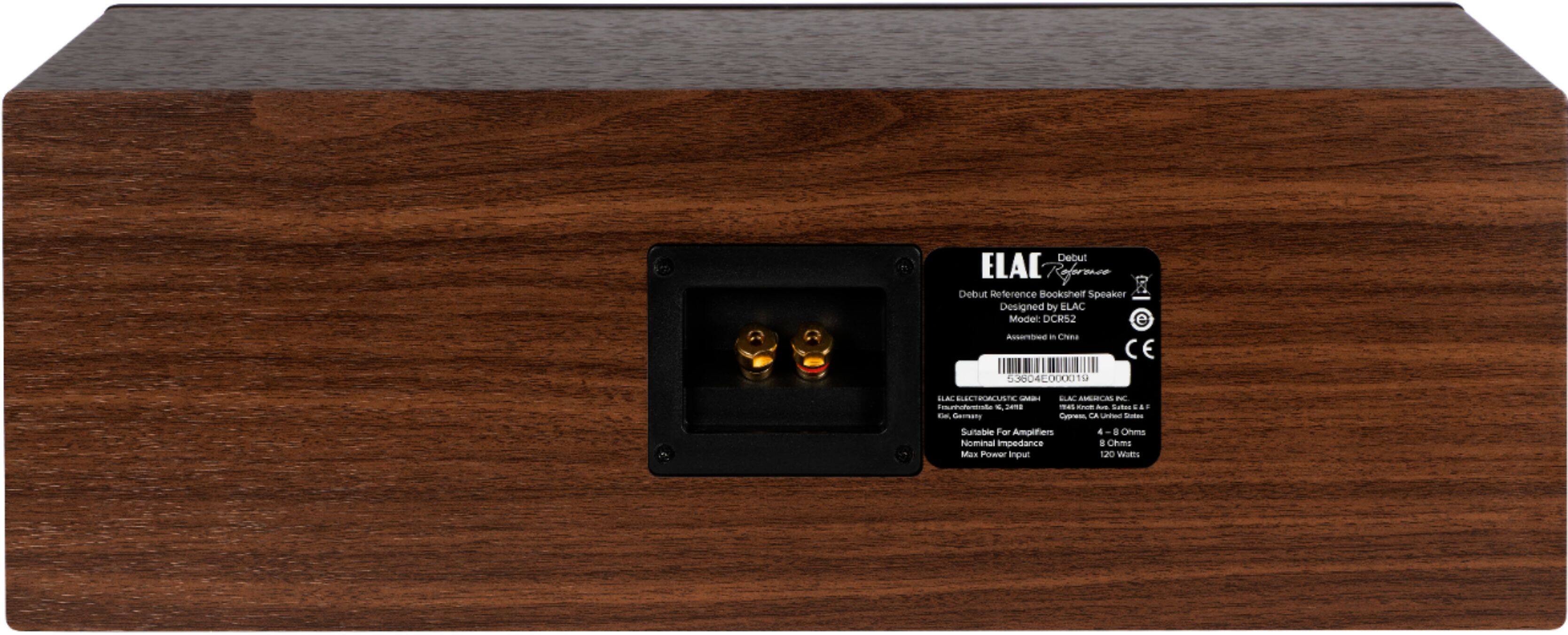 Back. ELAC - Debut Reference Center Speaker - Black/Walnut.