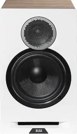 Front. ELAC - Debut Reference Bookshelf Speakers - White/Oak.