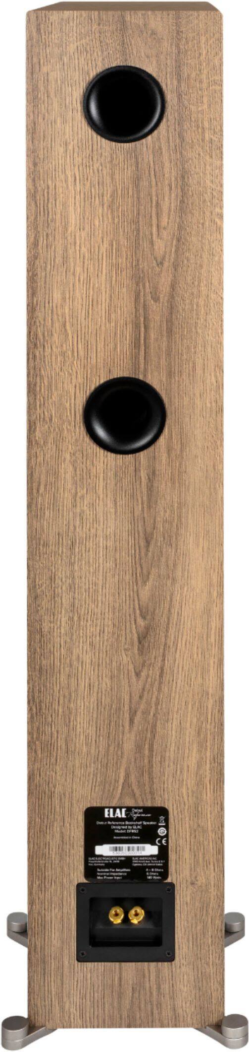 Back. ELAC - Debut Reference Floorstanding Speaker - White/Oak.