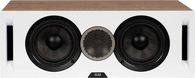 Front. ELAC - Debut Reference Center Speaker - White/Oak.