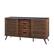 Angle. Walker Edison - Mid Century Modern Sliding Slat Door TV Stand for Most Flat-Panel TV's up to 65" - Ebony/Dark Walnut.
