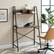 Alt View 14. Walker Edison - Mid Century Modern Ladder Computer Desk - Rustic Oak.