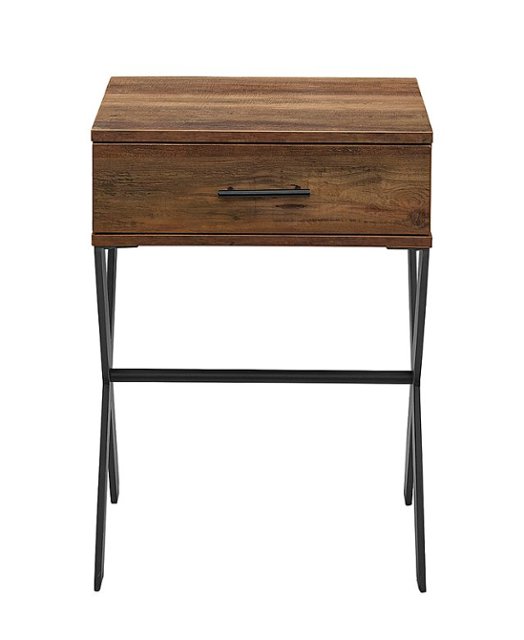 Wood Side Table Rustic Oak, Rustic Side Table Metal Legs
