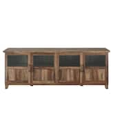 Walker Edison - TV Cabinet for Most Flat-Panel TV's Up to 78" - Reclaimed Barnwood - Front_Zoom