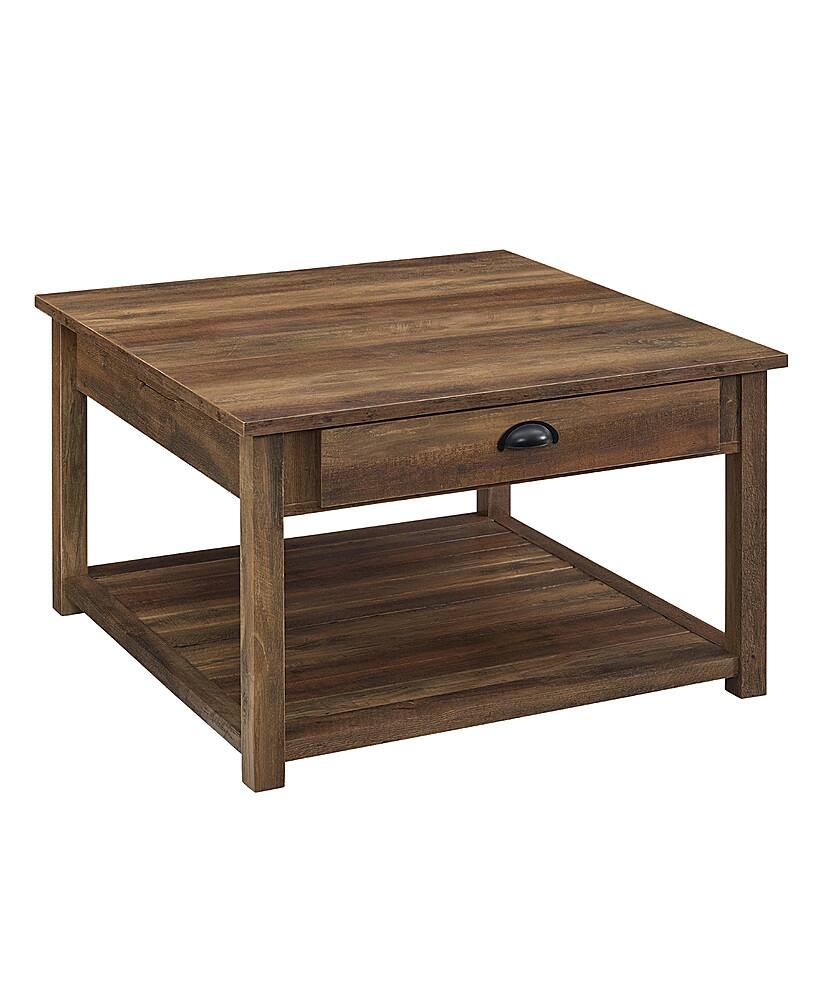 rustic oak square coffee table