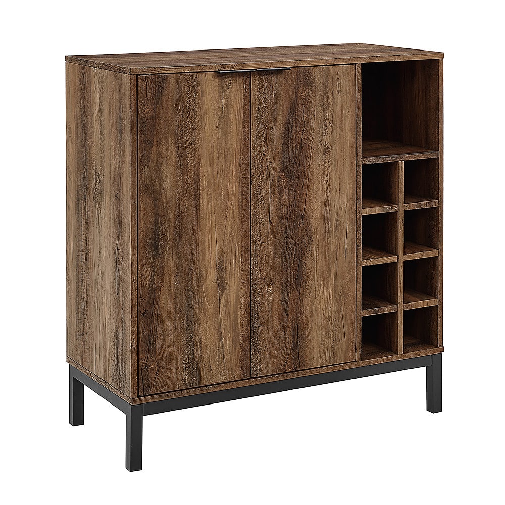 Angle View: Walker Edison - 34" Modern Buffet - Reclaimed Barnwood - Rustic Oak