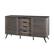 Angle. Walker Edison - Mid Century Modern Sliding Slat Door TV Stand for Most Flat-Panel TV's up to 65" - Ebony/Slate Grey.
