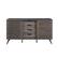 Front. Walker Edison - Mid Century Modern Sliding Slat Door TV Stand for Most Flat-Panel TV's up to 65" - Ebony/Slate Grey.