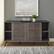 Alt View 11. Walker Edison - Mid Century Modern Sliding Slat Door TV Stand for Most Flat-Panel TV's up to 65" - Ebony/Slate Grey.