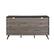 Alt View 2. Walker Edison - Mid Century Modern Sliding Slat Door TV Stand for Most Flat-Panel TV's up to 65" - Ebony/Slate Grey.