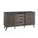 Left. Walker Edison - Mid Century Modern Sliding Slat Door TV Stand for Most Flat-Panel TV's up to 65" - Ebony/Slate Grey.