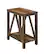 Left. Walker Edison - Narrow A Frame Side Table - Rustic oak.