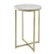 Angle Zoom. Walker Edison - Melissa 16" Faux Stone Round Glam Side Table - Faux Grey Marble.