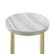 Alt View Zoom 11. Walker Edison - Melissa 16" Faux Stone Round Glam Side Table - Faux Grey Marble.