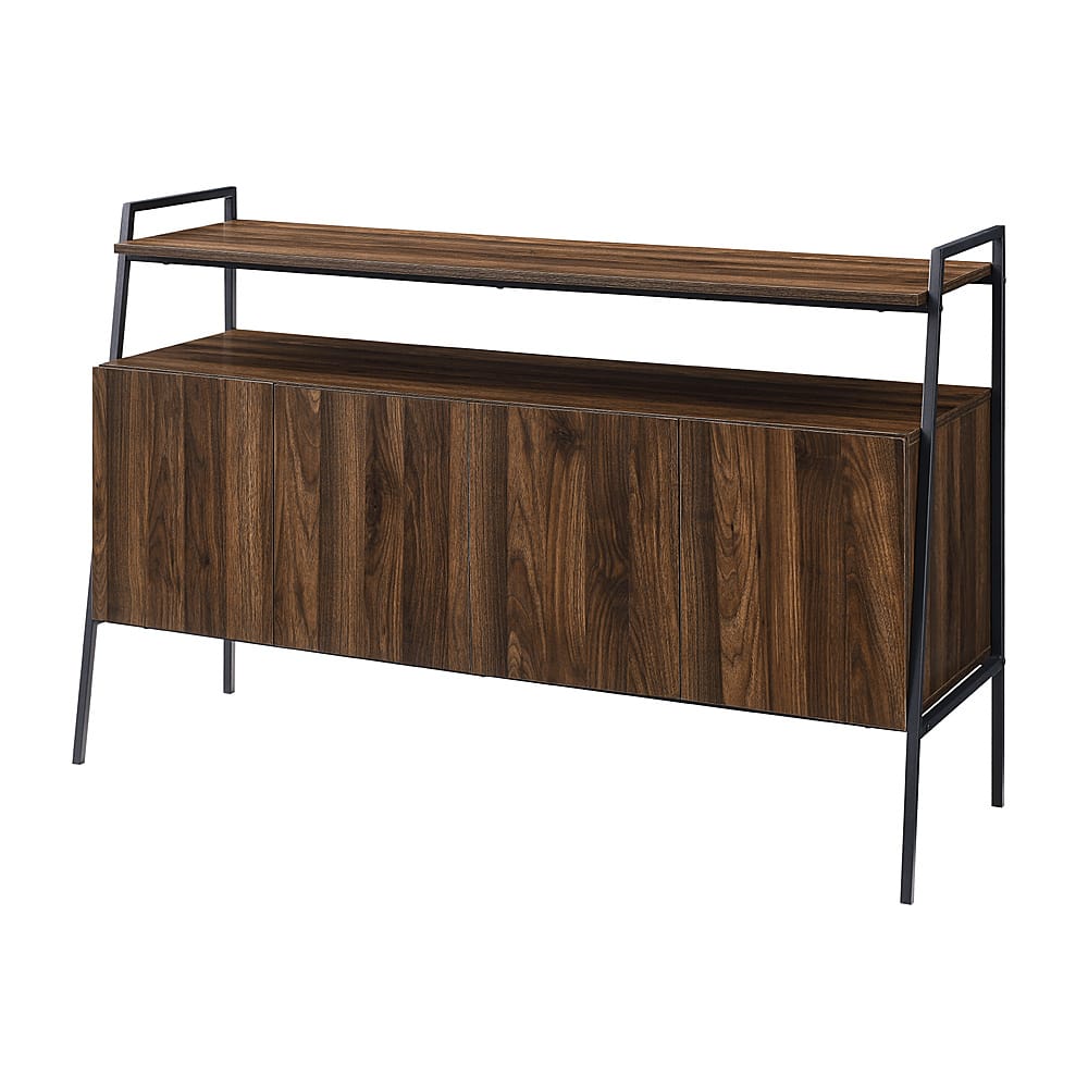 Angle View: Walker Edison - Mid Century Mardern TV Stand for TVs Up to 55" - Dark Walnut