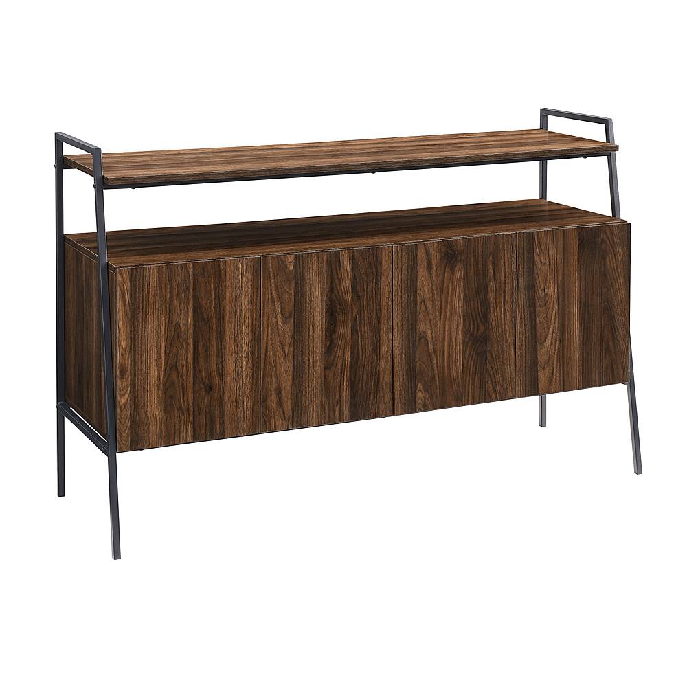 Left View: Walker Edison - Mid Century Mardern TV Stand for TVs Up to 55" - Dark Walnut