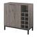 Angle. Walker Edison - Bar Cabinet with Wine Storage - Slate Grey.