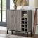Alt View 12. Walker Edison - Bar Cabinet with Wine Storage - Slate Grey.