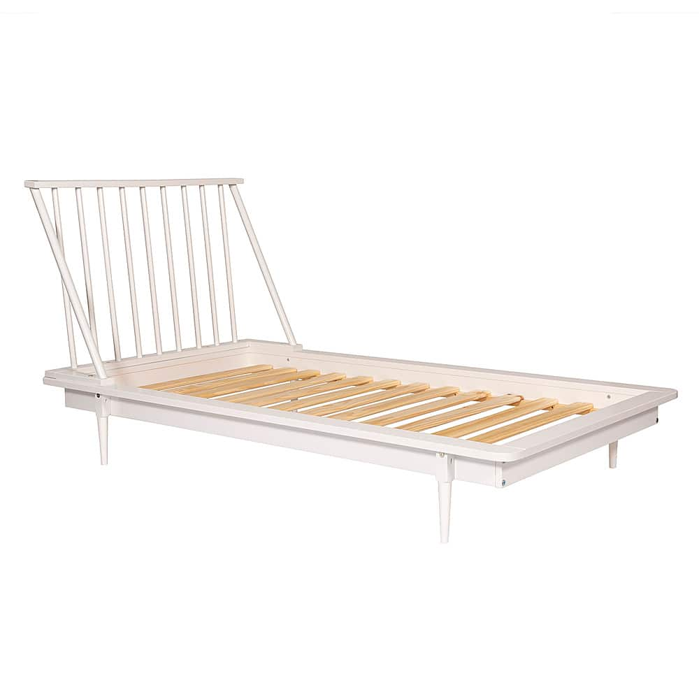 Angle View: Walker Edison - Twin Mid Century Solid Wood Spindle Bed