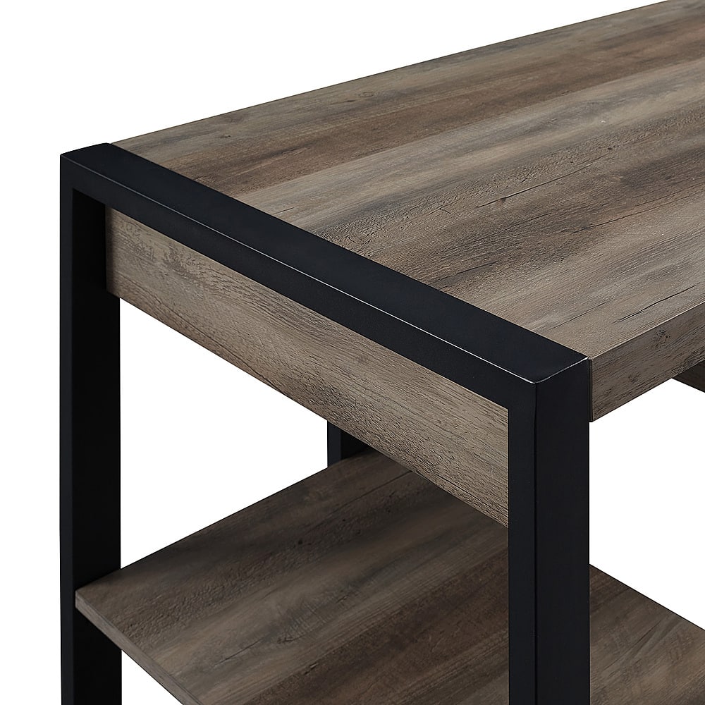 Alt View 12. Walker Edison - 60" Modern Industrial USB Power Computer Desk - Grey Wash.