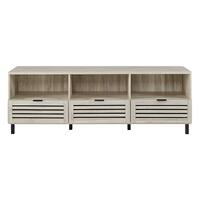 Walker Edison - Jackson TV Stand Cabinet for Most Flat-Panel TV's Up to 78" - Birch - Front_Zoom