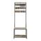 Walker Edison - Entryway Coat Rack Hall Tree with Adjustable Hooks - Grey Wash-Front_Standard
