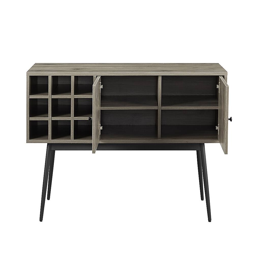 Best Buy Walker Edison Mid Century Modern Bottle Storage Bar