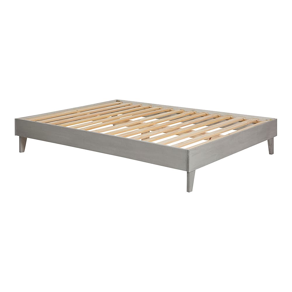 Angle View: Walker Edison - Solid Wood Queen Platform Bed