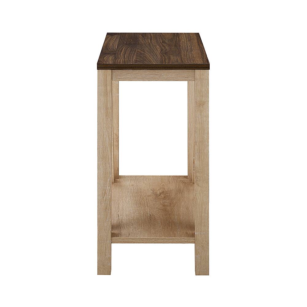 Best Buy Walker Edison Narrow A Frame Side Table Dark Walnut/White Oak