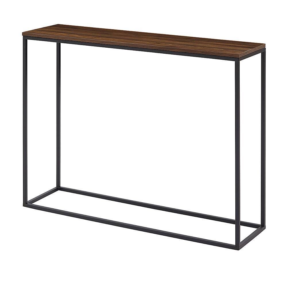 Angle View: Walker Edison - 42" Open Box Entry Table - Dark Walnut