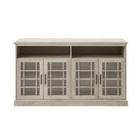 Walker Edison - Classic TV Console for Most Flat-Panel TV's Up to 65" - White Oak - Front_Zoom