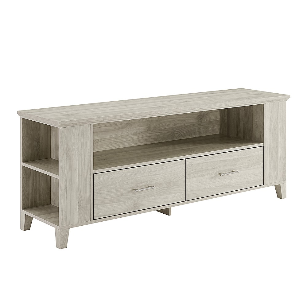 Left View: Walker Edison - Rustic Wood TV Console for Most Flat-Panel TV's Up to 65" - Birch