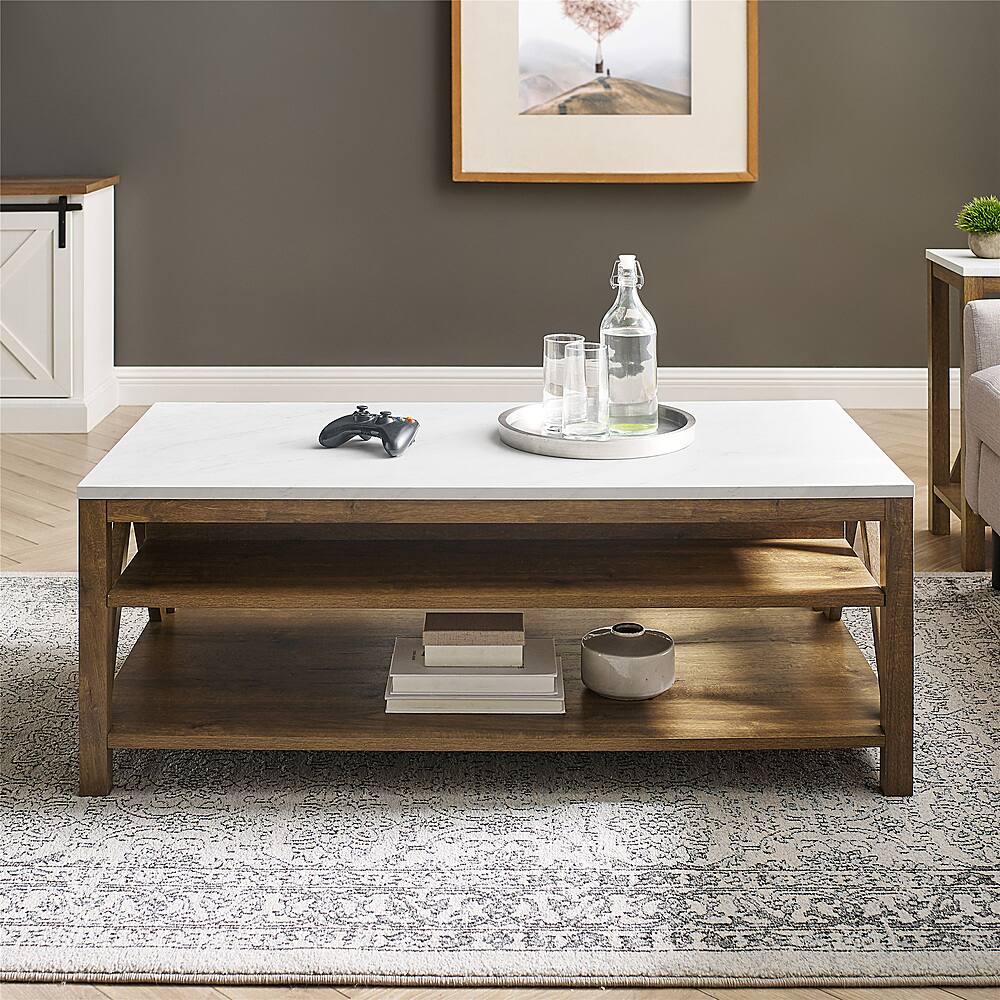 Best Buy Walker Edison 48" A Frame Farmhouse Coffee Table BBF48AFCTWMNWT