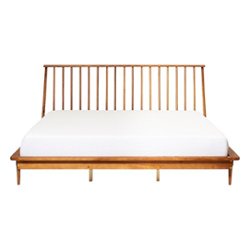 Walker Edison - King Mid Century Modern Solid Wood Spindle Bed Headboard - Front_Zoom