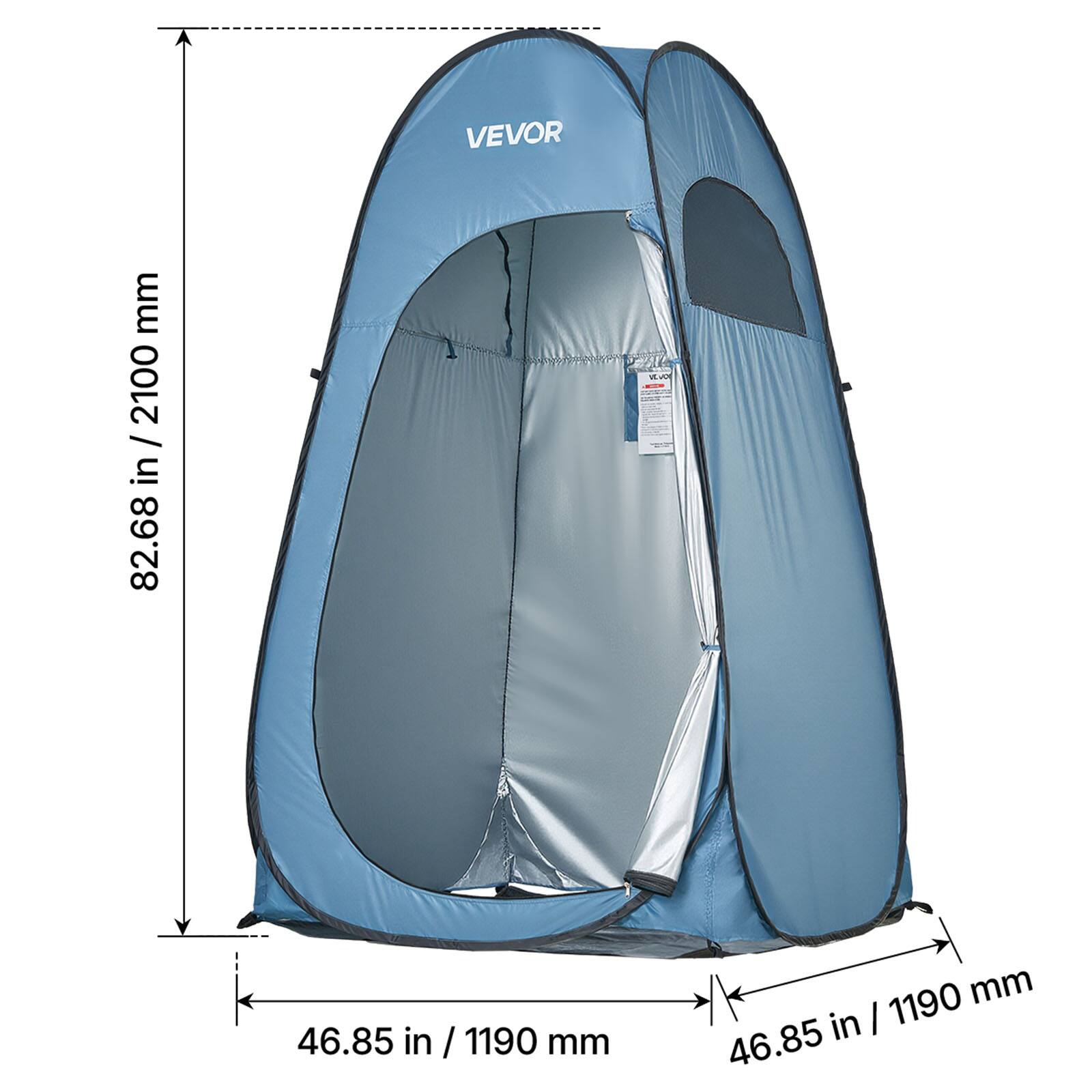 VEVOR  
82.68 in / 2100 mm  
46.85 in / 1190 mm