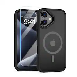 Entronix - iPhone 17 Bundle - Translucent Matte Case with Screen Protector - Black