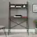 Alt View 11. Walker Edison - Mid Century Modern Ladder Computer Desk - Dark Walnut.