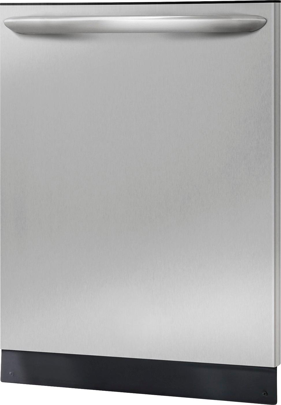 Left View: Frigidaire 24" Built-in Dishwasher w/ 14 Place Setting, Silver